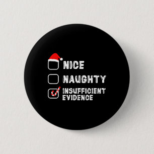Macaron Rond 5 Cm Nice Naughty Insufficient Evidence Christmas Santa