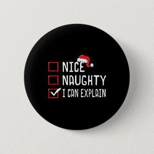 Macaron Rond 5 Cm Nice Naughty Je Peux Expliquer Noël Liste 1