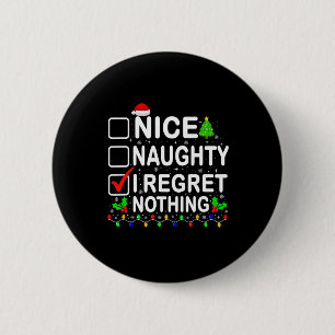 Macaron Rond 5 Cm Nice Naughty Je Regrette Rien de Noël Liste Noël N