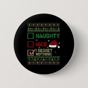 Macaron Rond 5 Cm Nice Naughty Je Regrette Rien Génial Sweater Chris