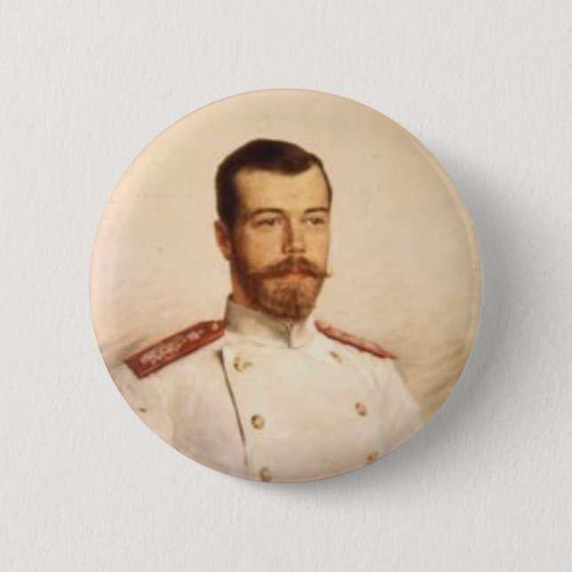 Macaron Rond 5 Cm Nicholas II (Devant)