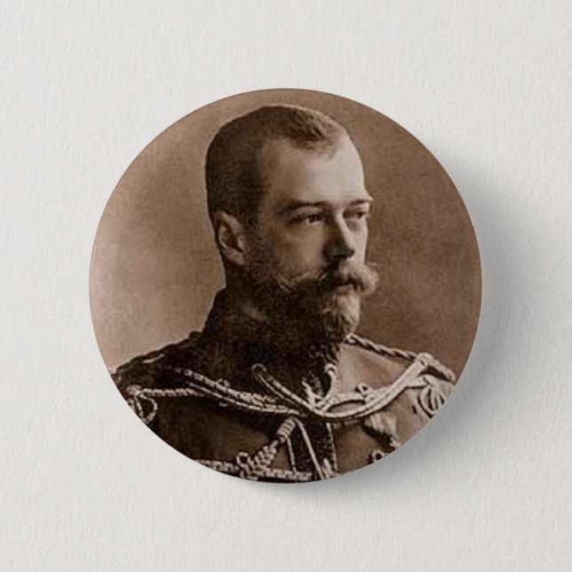 Macaron Rond 5 Cm Nicholas II (Devant)