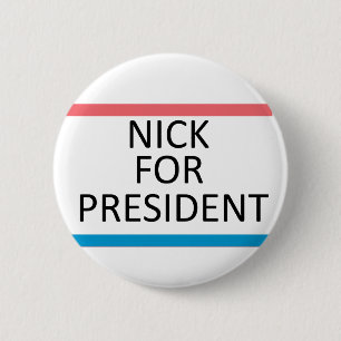 Macaron Rond 5 Cm Nick pour le Président Pin