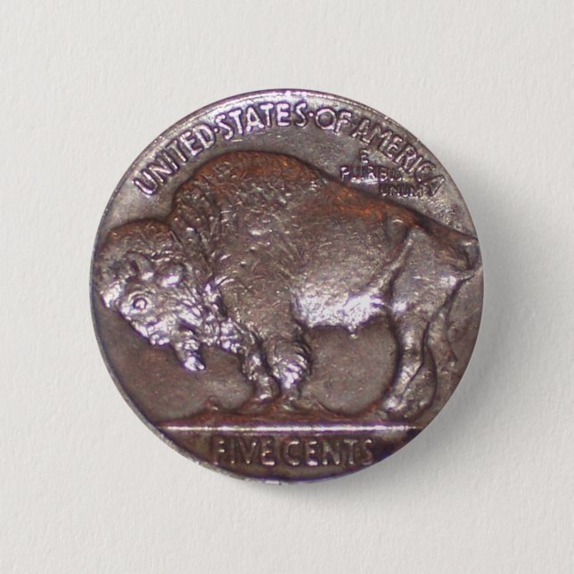 Macaron Rond 5 Cm Nickel de Buffalo (Devant)