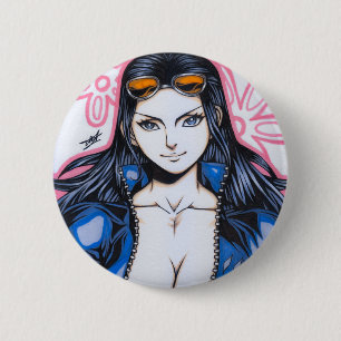 Macaron Rond 5 Cm Nico Robin ~ Enfant du Diable