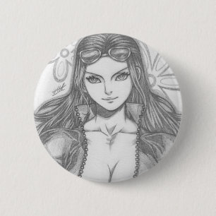 Macaron Rond 5 Cm Nico Robin ~ Enfant du Diable