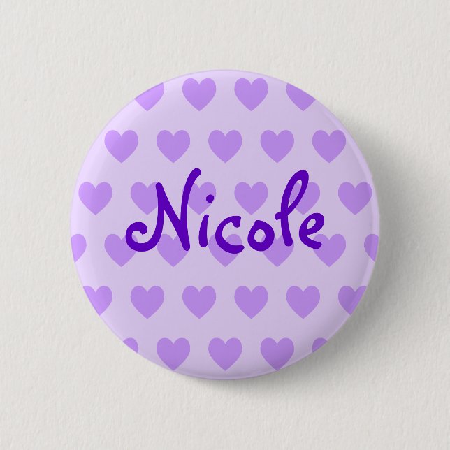 Macaron Rond 5 Cm Nicole en violet (Devant)