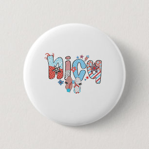 Macaron Rond 5 Cm NICU Nurse 4 juillet American Nurse