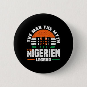 Macaron Rond 5 Cm Niger Nigérien Drapeau du Niger Fête des Pères