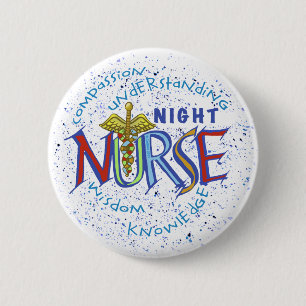 Macaron Rond 5 Cm Night Nurse Motto