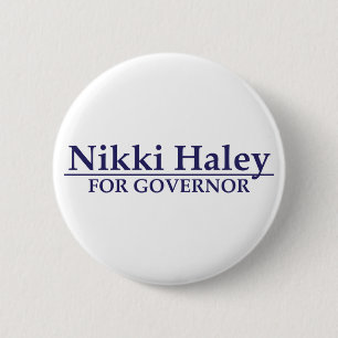 Macaron Rond 5 Cm Nikki Haley pour le gouverneur