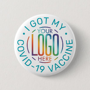 Macaron Rond 5 Cm N'Importe Quel Texte Et Votre Logo Vaccin Convid B