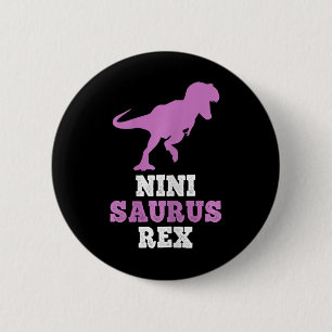 Macaron Rond 5 Cm Nini-saurus Rex Dino Dinosaure Ninisaurus Drôle 