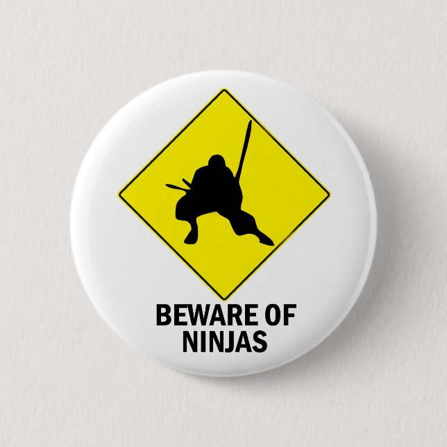 Macaron Rond 5 Cm Ninja (Devant)