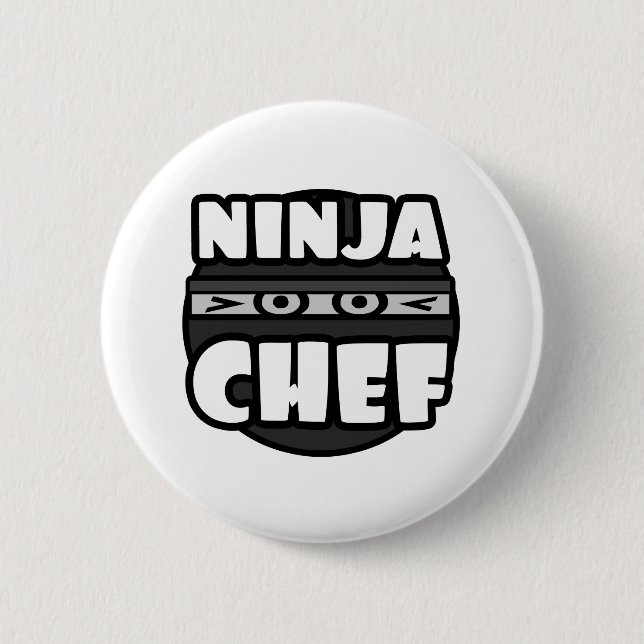 Macaron Rond 5 Cm Ninja Chef (Devant)