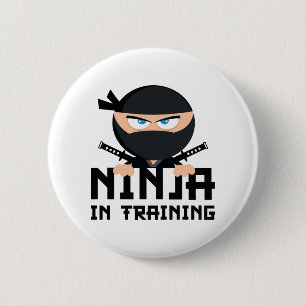 Macaron Rond 5 Cm Ninja En Formation
