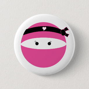 Macaron Rond 5 Cm Ninja Girl