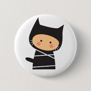Macaron Rond 5 Cm Ninja miaulent miaulent bouton