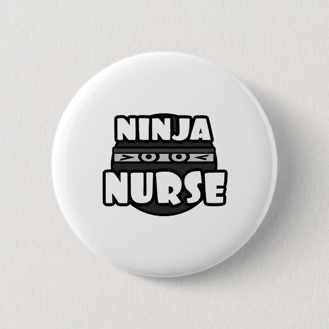 Macaron Rond 5 Cm Ninja Nurse (Devant)
