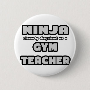 Macaron Rond 5 Cm Ninja... Professeur de gym