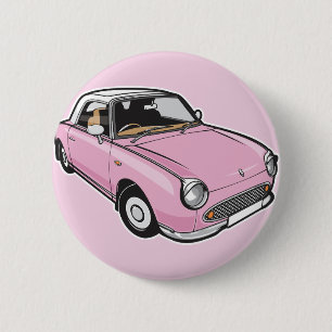 Macaron Rond 5 Cm Nissan Figaro rose
