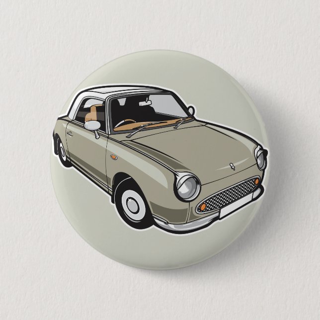Macaron Rond 5 Cm Nissan Figaro Topaz Mist (Devant)