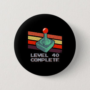 Macaron Rond 5 Cm Niveau 40 Jeux vidéo de 40e anniversaire 1