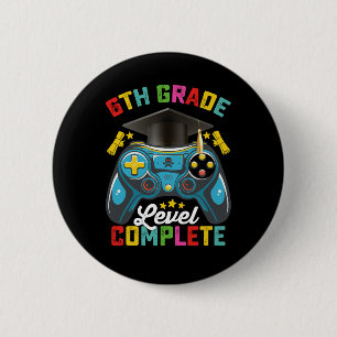Macaron Rond 5 Cm Niveau 6e année Diplômé Complet Jeux Joueur