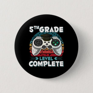 Macaron Rond 5 Cm Niveau de grade Gamer complet 5e grade Gi