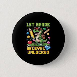 Macaron Rond 5 Cm Niveau débloqué 1re année Dinosaure Ck pour jeu sc