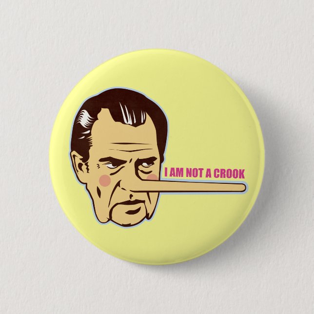 Macaron Rond 5 Cm Nixon, je ne suis pas un escroc (Devant)