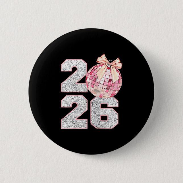 Macaron Rond 5 Cm Nk Coquette 2026 New Year Shirt _ Aesthetic Holida (Devant)