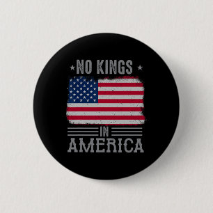 Macaron Rond 5 Cm No Kings In America Flag Protest Save Democracy 16