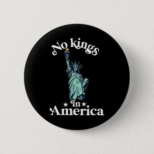 Macaron Rond 5 Cm No Kings In America Flag Protest Save Democracy 17