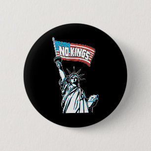 Macaron Rond 5 Cm No Kings In America Save Democracy I dissident Ant