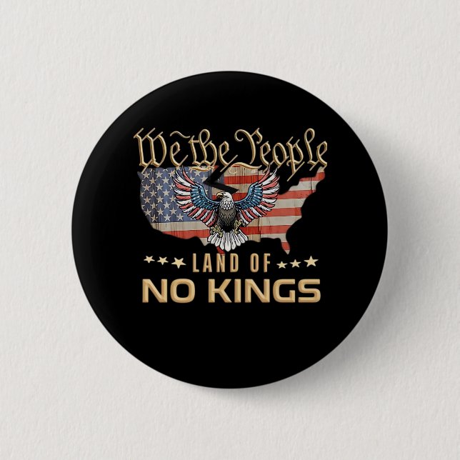 Macaron Rond 5 Cm No Kings In America We The People Creative Style (Devant)