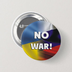 Macaron Rond 5 Cm No war between Russia and Ukraine.  Button