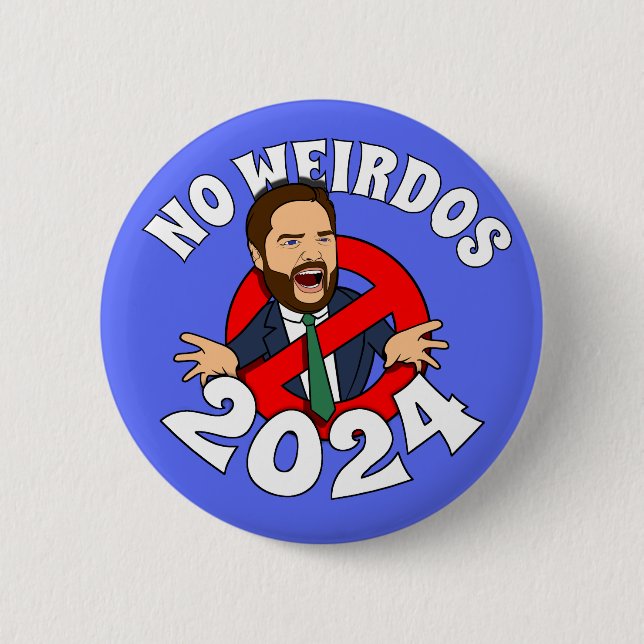 Macaron Rond 5 Cm No Weirdos - Bouton JD Vance (Devant)
