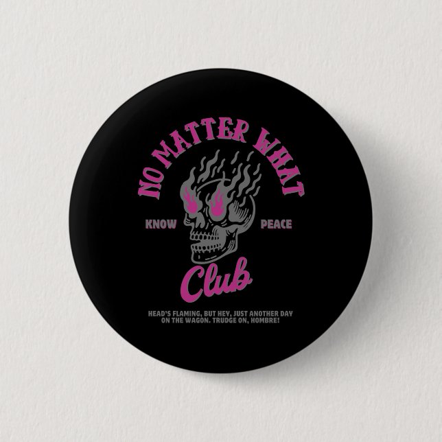 Macaron Rond 5 Cm No What Club Sticker (Devant)