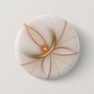 Macaron Rond 5 Cm Noble Cuivre Et Or Abstrait Art Fractal Moderne