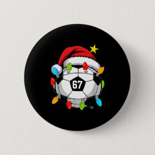 Macaron Rond 5 Cm Noël 67 Mème Ballon de Football Chapeau de Père No