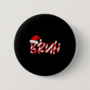 Macaron Rond 5 Cm Noël Bruh Canne à Sucre Chapeau de Père Noël Xmas