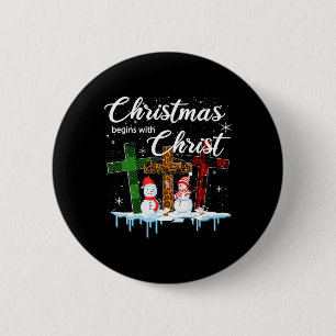 Macaron Rond 5 Cm Noël commence avec le Christ Costume Noël cadeaux