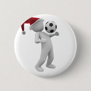 Macaron Rond 5 Cm noël de football