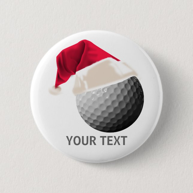Macaron Rond 5 Cm noël de golf (Devant)