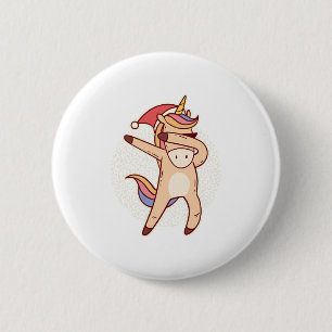 Macaron Rond 5 Cm noël de la licorne