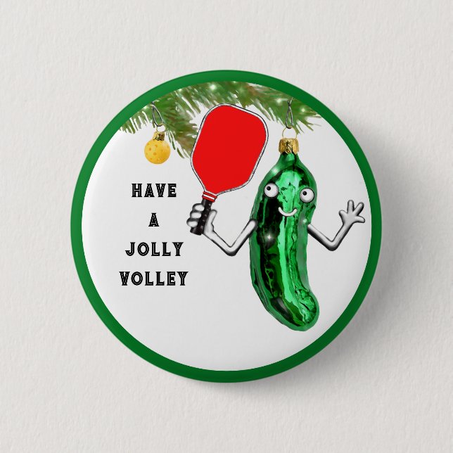 Macaron Rond 5 Cm Noël de Pickball (Devant)