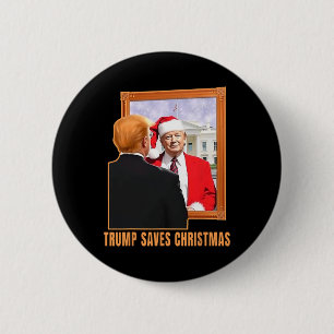 Macaron Rond 5 Cm Noël Donald Trump Président 2024 Trump sauve