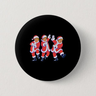 Macaron Rond 5 Cm Noël Donald Trump Président 2025 Danse Drôle