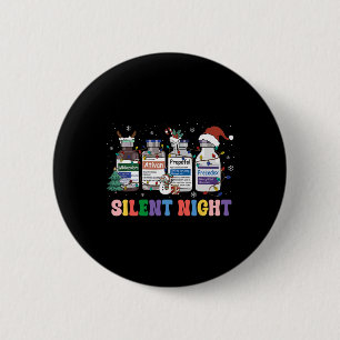 Macaron Rond 5 Cm Noël drôle infirmière médicale Noël Icu Nicu R